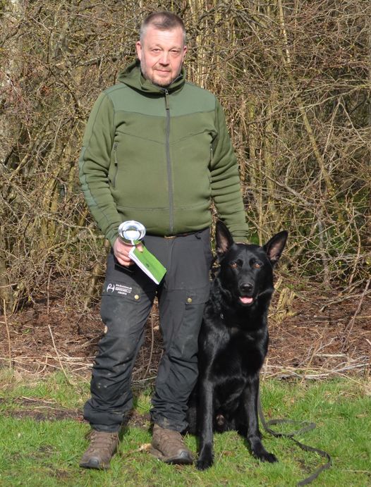 Claus Kusk Mortensen og  Møllers Guinness (Guinness), Dansk Politihundeforening, Silkeborg Afd.